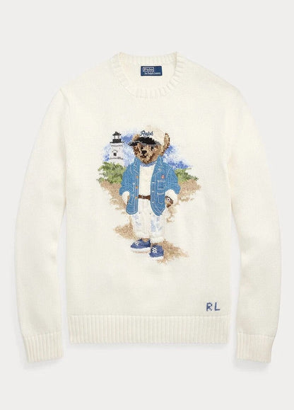 L.R Sweater | Blue Polo Bear