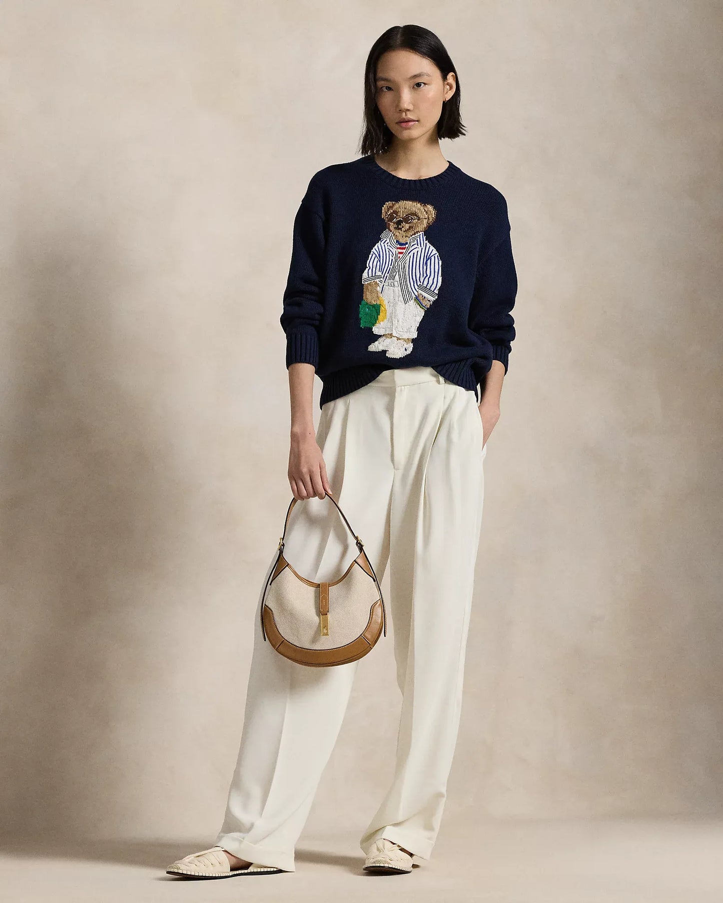 L.R Sweater | Navy Blue Polo Bear