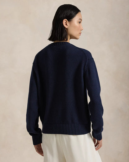 L.R Sweater | Navy Blue Polo Bear