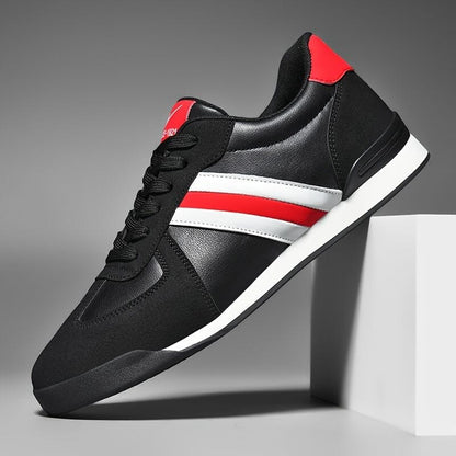 Sideline Leather Sneakers Minha loja Black Red 5 