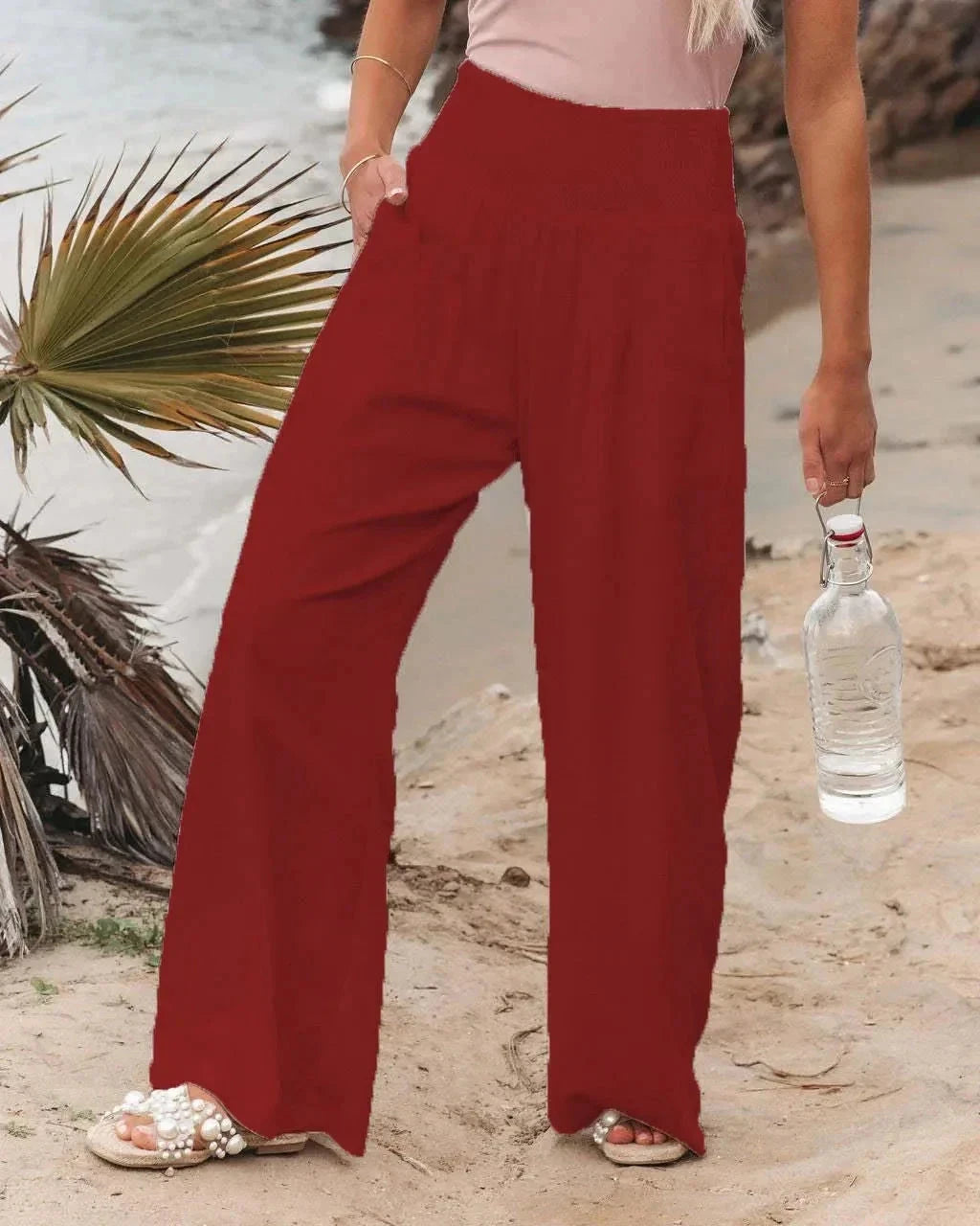 Sophia™ | Stylish Women's Cotton Pants - Comfortable with Every Step PANTS Minha loja Red S 