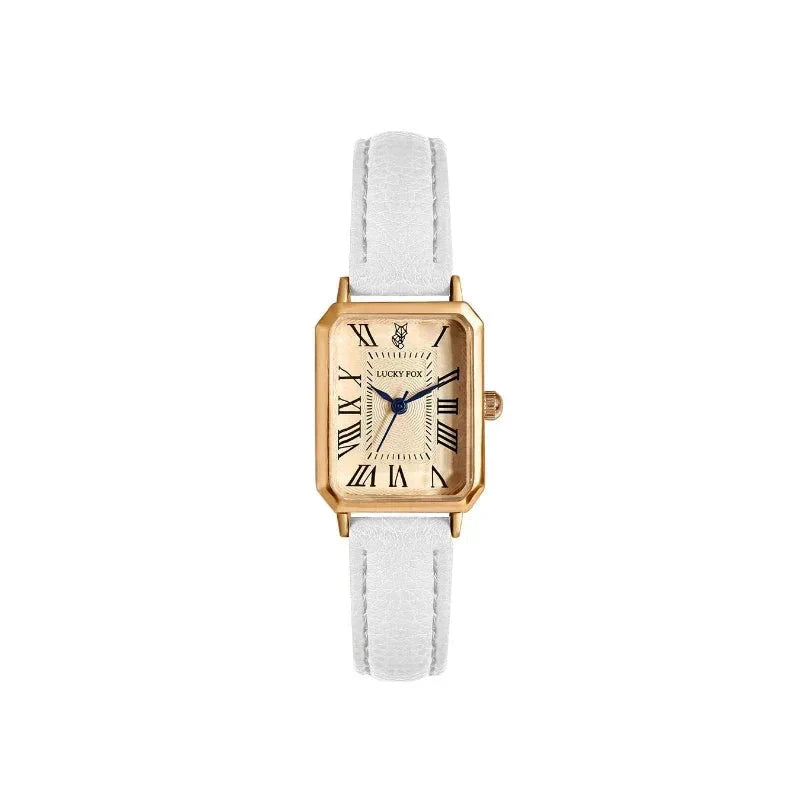 Square Women's Watch Relógio Feminino Quadrado Minha loja Branco 