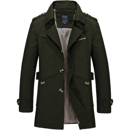 Sterling™ | Vintage Long Coat coat Minha loja Army Green M 