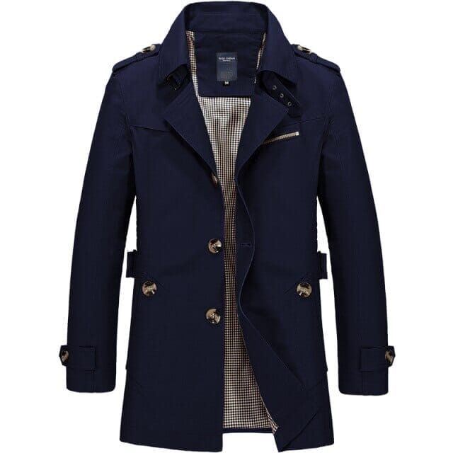 Sterling™ | Vintage Long Coat coat Minha loja Navy Blue M 