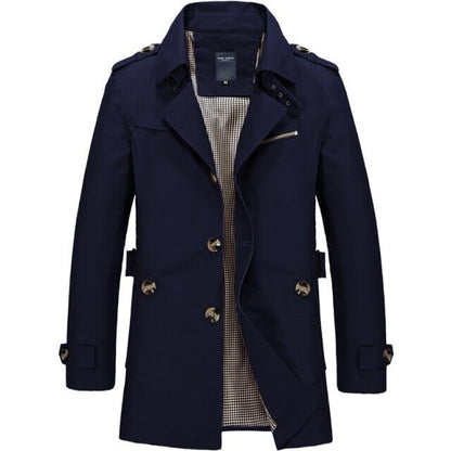 Sterling™ | Vintage Long Coat coat Minha loja Navy Blue M 