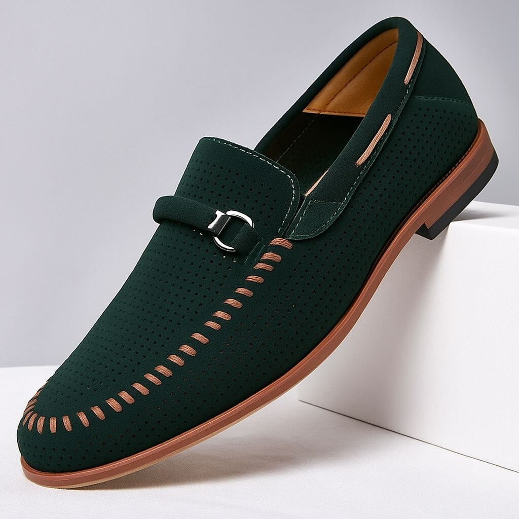 Verona Suede Loafers Minha loja Green 6.5 