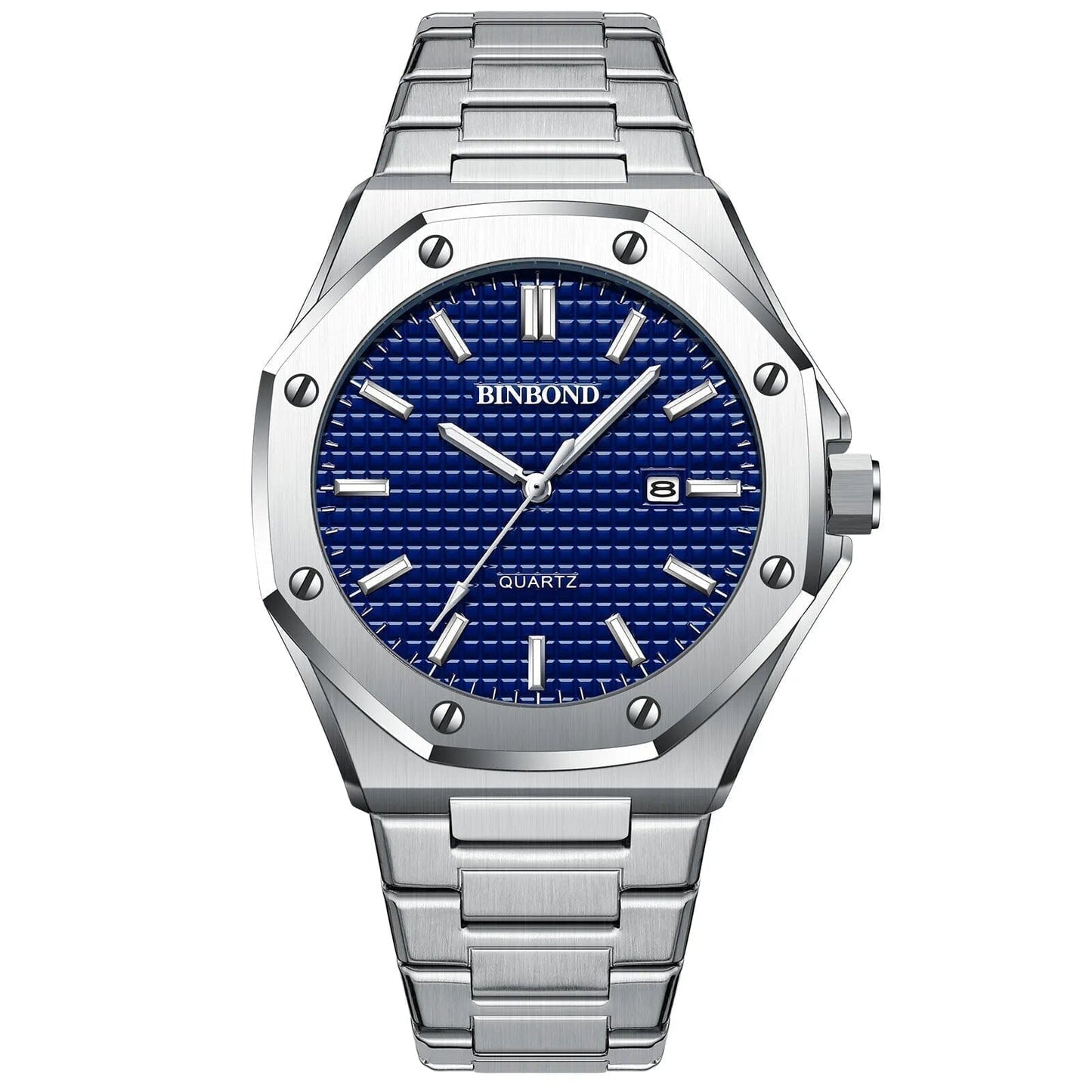 Watch Poedagar Binbond Relogio 02 Minha loja Silver Blue 
