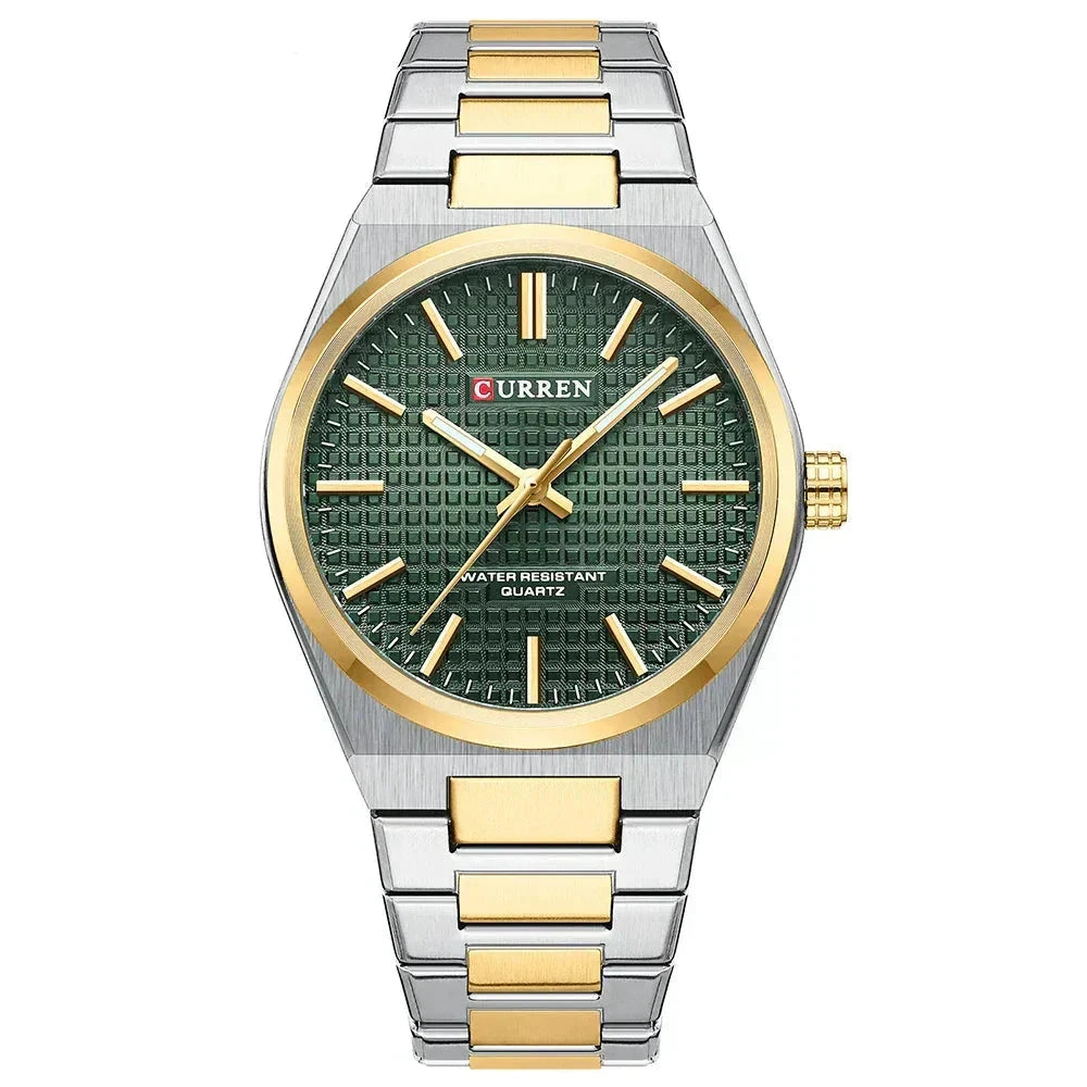 Watch Poedagar Curren Relogio 06 Minha loja gold green 