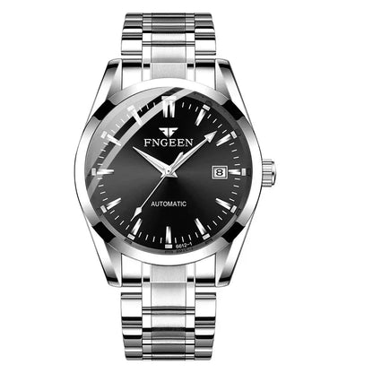 Watch Poedagar Essence Automatic Minha loja Silver Black 