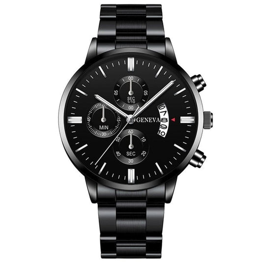 Watch Poedagar Geneva Diplomacy Relogio 14 Minha loja Geneva Black Silver 