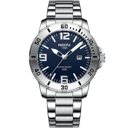 Watch Poedagar Nibosi Relogio 28 Minha loja Blue Silver 