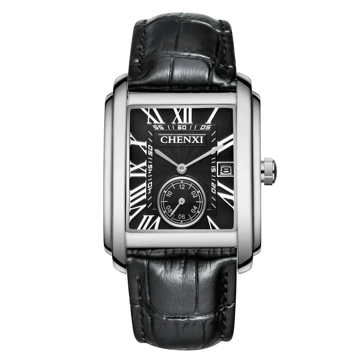 Watch Poedagar Vintage Pelle Minha loja Black Silver 