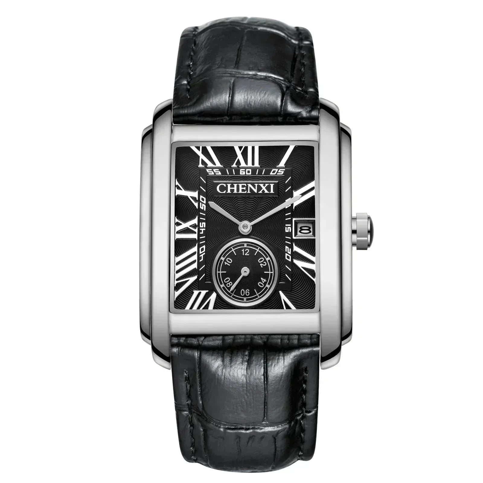 Watch Poedagar Vintage Pelle Minha loja Black Silver 