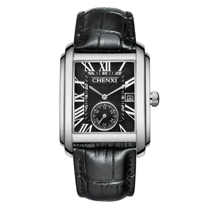 Watch Poedagar Vintage Pelle Minha loja Black Silver 