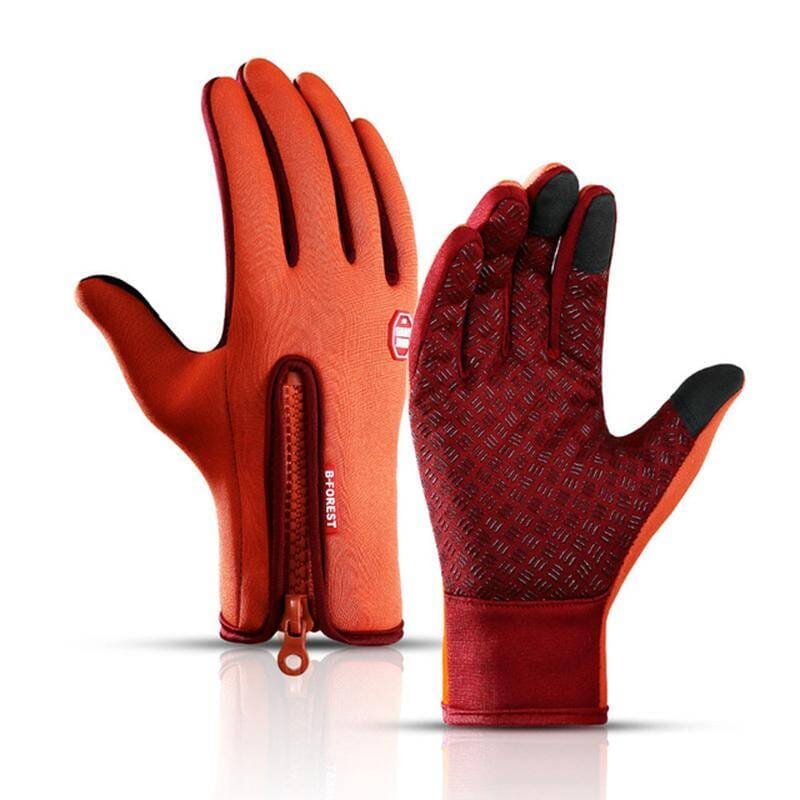 Waterproof velvet gloves - Never suffer from freezing hands again Minha loja Orange M 