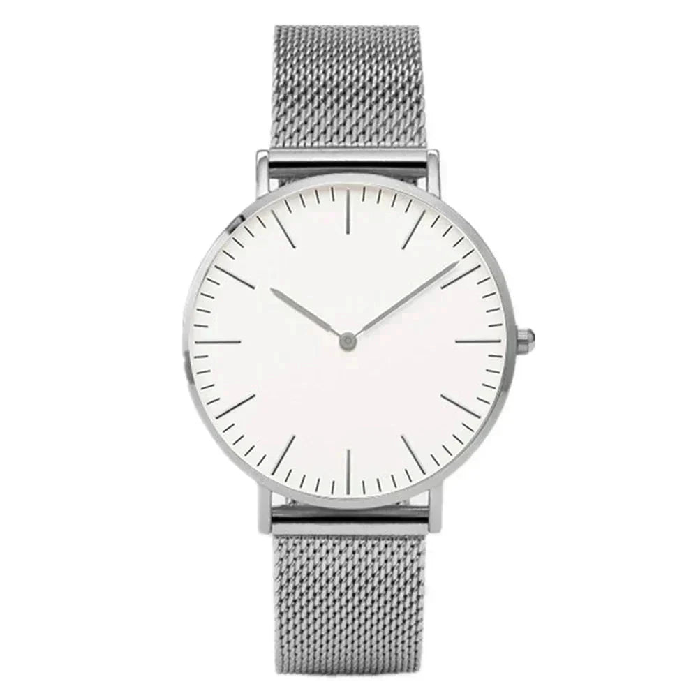 Women's Round 38mm Watch relógio Minha loja Prata - Branco 