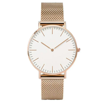 Women's Round 38mm Watch relógio Minha loja Rosé - Branco 